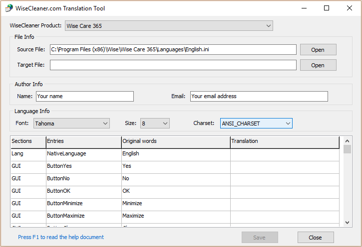 translator main – Wise Care 365